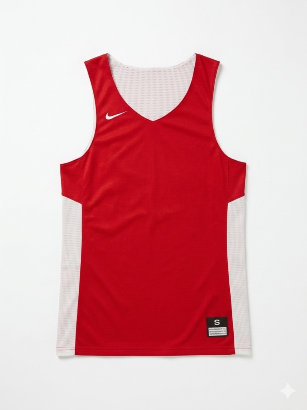 Nike Red and White Reversible Mesh Basketball Tank